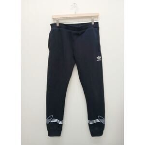Adidas Originals 3-Striped Joggers Sweatpants Small Blue Trefoil Logo Active